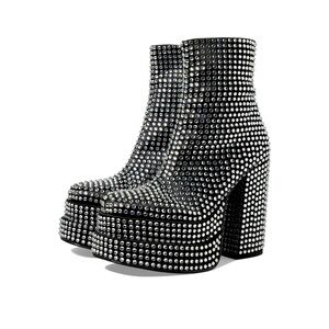Steve Madden cobra rhinestone boots 8